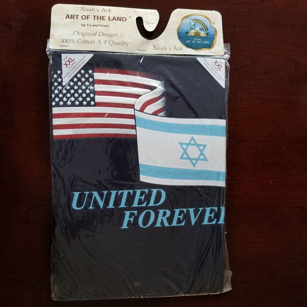 Vintage Noah's Ark Art of the Land T-shirt Blue United Forever Tee Size XXL